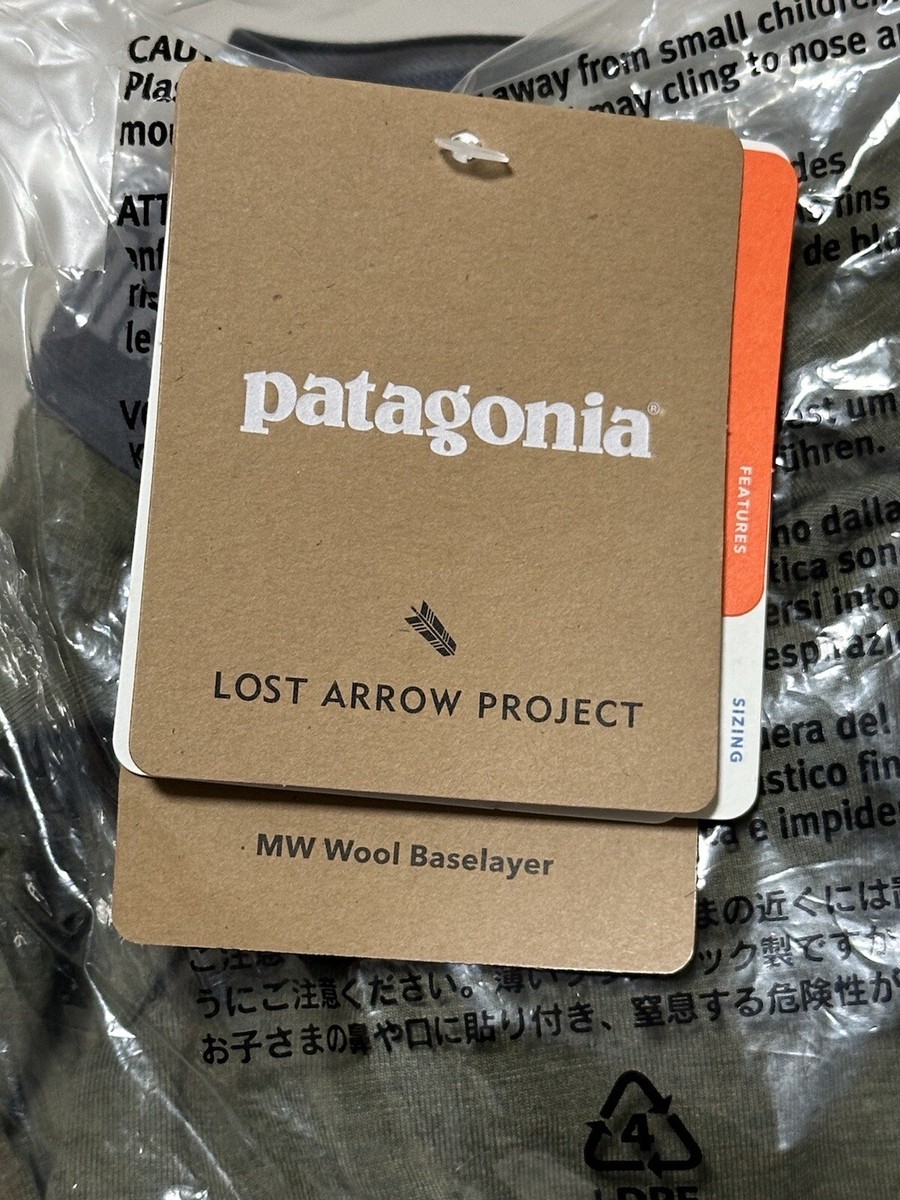 Patagonia Lost Arrow Project WOOL Baselayer BOTTOM FATIGUE GREEN