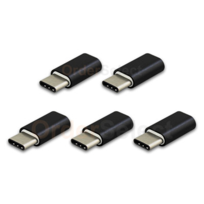 5X Micro USB Female to USB Type-C Male OTG Adapter for Android Cell Phone