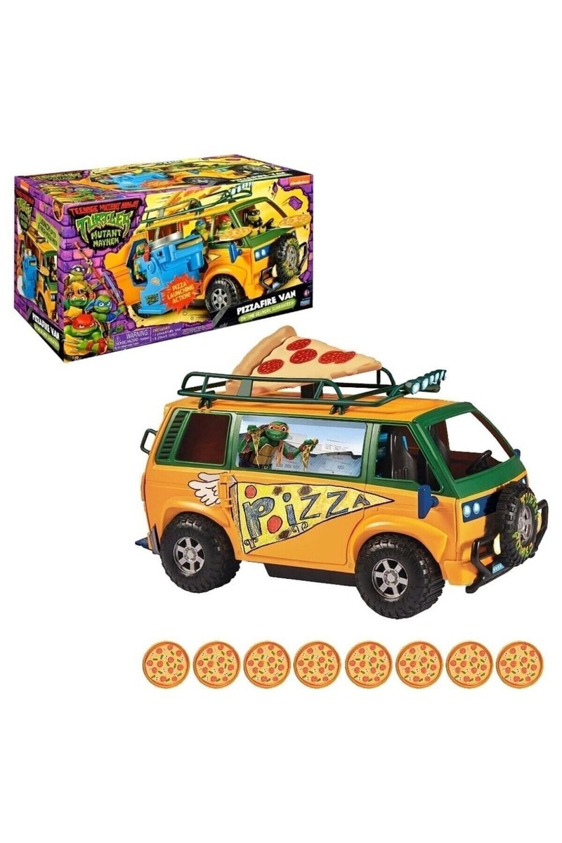TMNT Mutant Mayhem Pizza Fire Delivery Van with Motorized Pizza