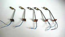 MARKLIN "HO"   LOT DE 5 LAMPADAIRES    MÉTAL  DÉCOR RÉSEAU TRAINS  BÉ  Ht 7,5 cm