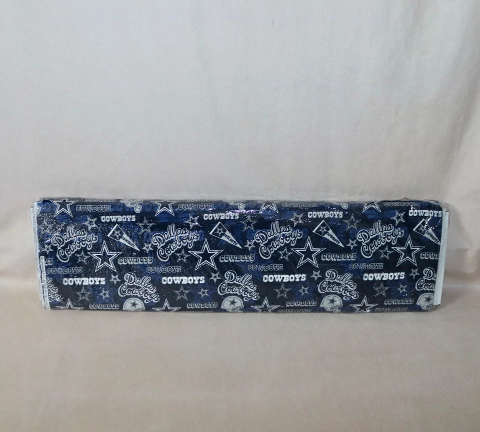 Dallas Cowboys ~ Retro Logo Pattern NFL Cotton Fabric 1/4 Yard 9” X 58” New - Image 3 of 4