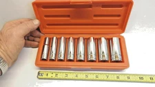CAL-HAWK 8 Piece 3/8" Drive Socket Set 6-Point Deep in Case Unused?