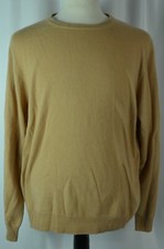 Phenix Men's Cashmere Sweater Size XXL Brown Crew Neck Casual Pullover Fun