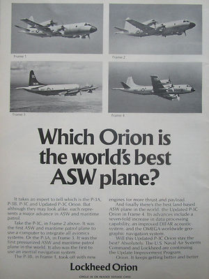 4/1977 PUB LOCKHEED P-3C P-3A P-3B UPDATED ORION ASW ANTI SUBMARINE US NAVY AD
