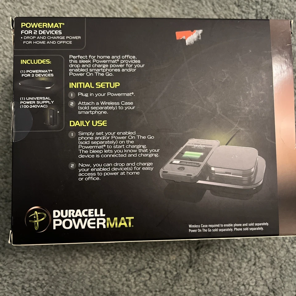 Wireless Charger Duracell Powermat for 2 Devices (PMA compatible) Black - Image 2 of 4