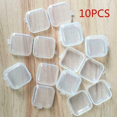 10/30Pcs Mini Plastic Clear Storage Box for Jewelry Beads Case Container US SHIP