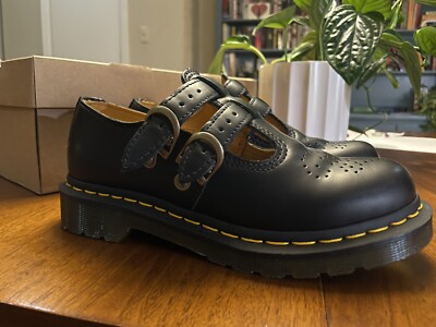 Doc Martens 12916 Mary Jane Black Leather Shoes w/Double Doc Martens 12916 Mary Jane Black Leather Shoes w/Double