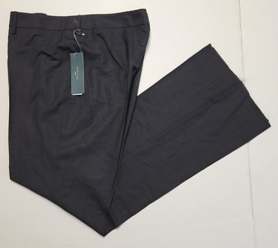 $495 New BOGLIOLI Wool Dress Pants Women's 32x30 EU 42 Dark Gray ITALY MADE 32