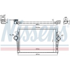 Ladeluftkühler Turbokühler LLC NISSENS für VW Sharan 7M8 7M9 7M6 Seat