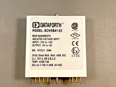 DATAFORTH ANALOG WIDE BANDWIDTH ISOLATED VOLTAGE INPUT MODULE MODEL SCM5B41-03