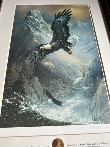 “Save The Eagle, Proud And Free” Signed Print/ Ted Blaylock With Gold Seal COA - Picture 2 of 7