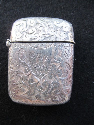 Boîte à Pyrogène Ancienne En Argent Massif - Poinçon Birmingham 1909, Marque William Neale - Occasion Usée