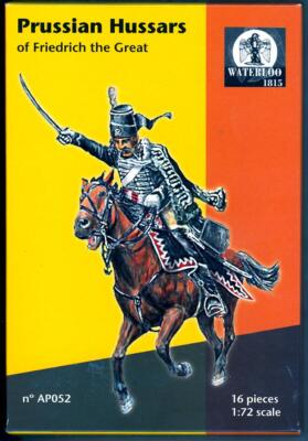 Waterloo 1815 Miniatures 1/72 PRUSSIAN HUSSARS of FREDERICK THE GREAT Figure Set