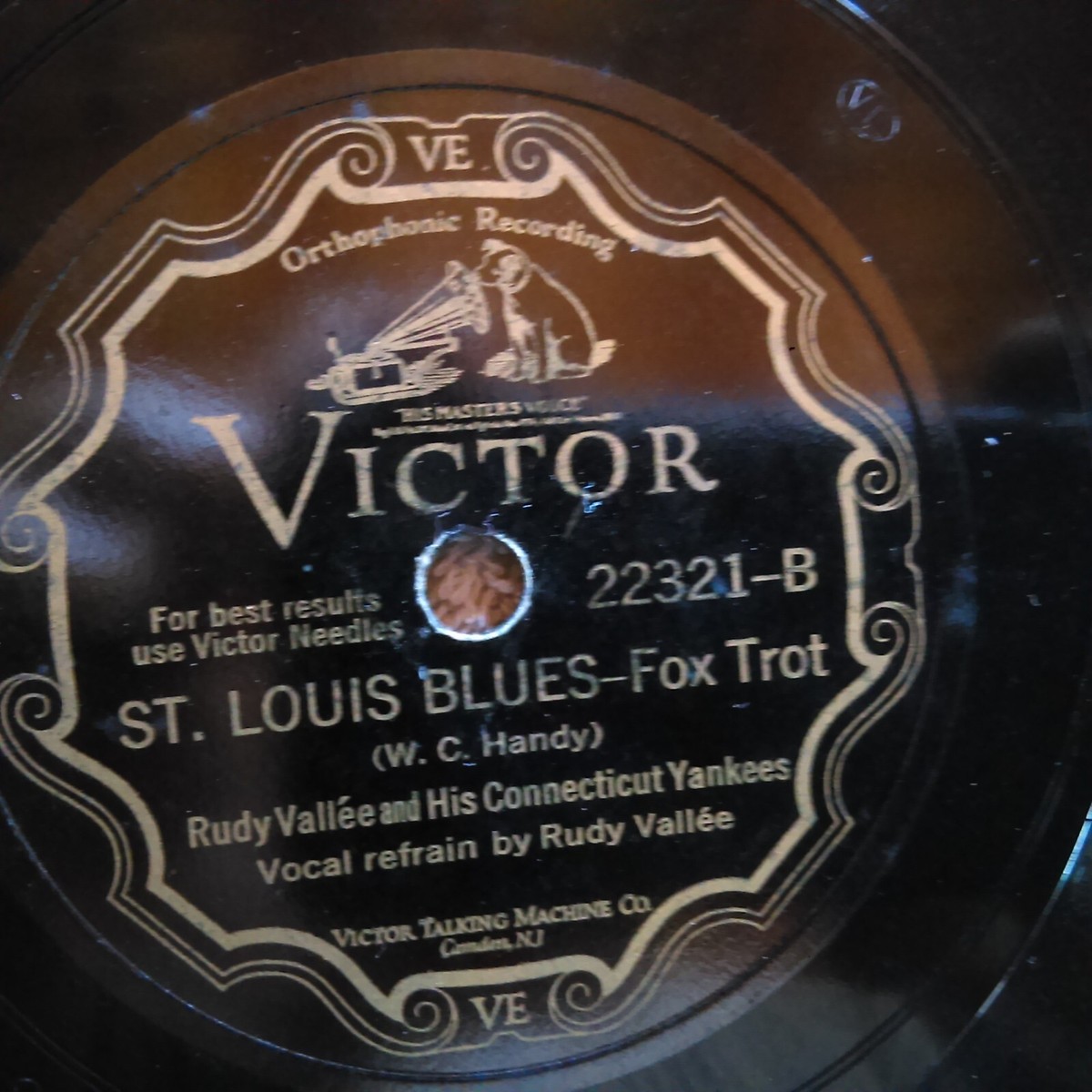 洋楽 Treal 78 rpm Victor 22321, Rudy Vallee, St. Louis Blues, Stein Song