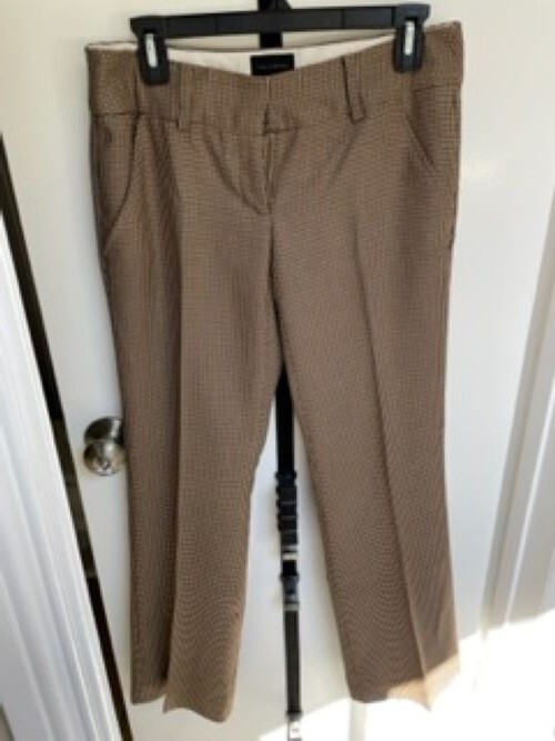 Pants - Women's - Brown - Checkered - Drew Fit - Size 6 - The Limited