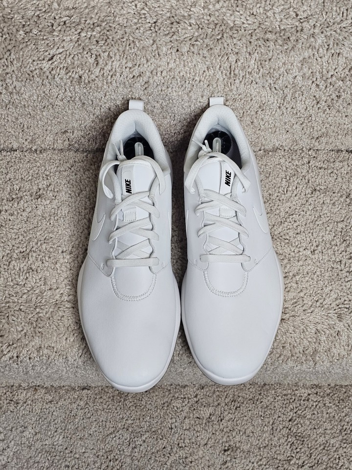 Nike Roshe G Tour Leather Golf Shoes Spikes Triple Summit White AR5580100 Sz 13 eBay