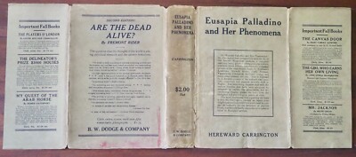 EUSAPIA PALLADINO AND HER PHENOMENA, Dust jacket only, from 1909