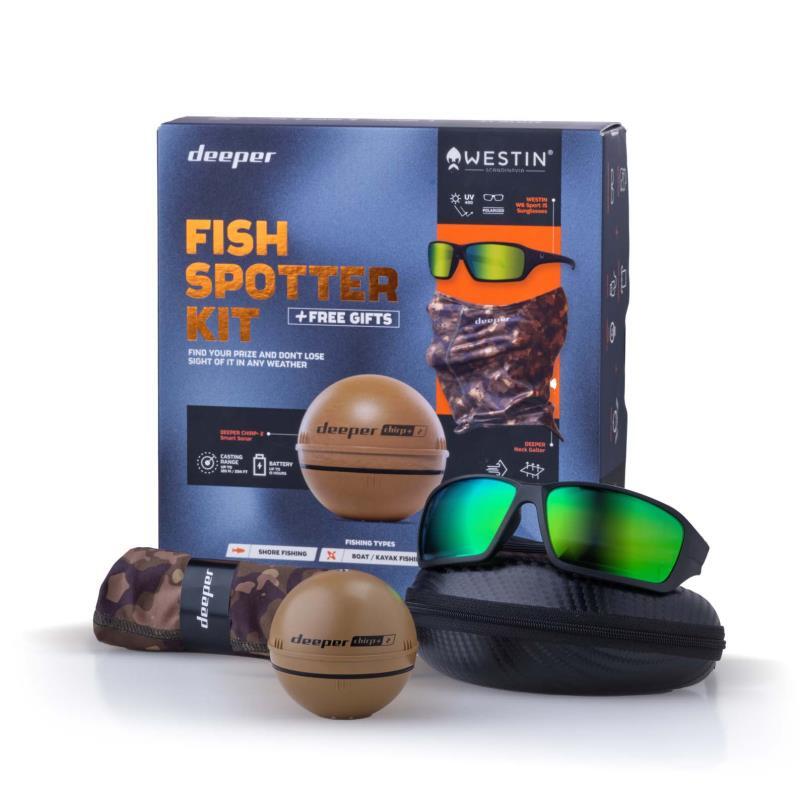Deeper Chirp + 2 Pesce Spotter Pacchetto/Castable Sonar Pesce Finder