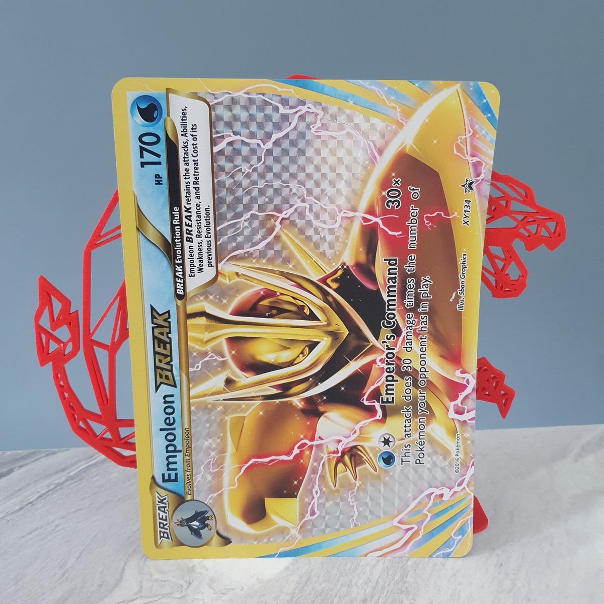 Pokmon TCG Card Empoleon BREAK XY134 Jumbo/Oversized Promo Card Played |  eBay
