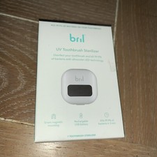 Bril UV Toothbrush Sterilizer White Rechargeable Wall Mount Brand New in Box