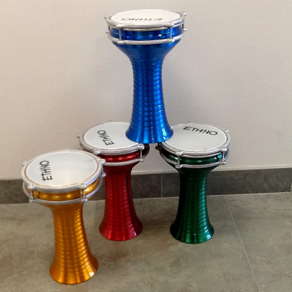 Türkischer Derbouka aus Aluminium Zebra 36x22cm. Farbe: Ve