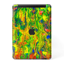 Skins Decal Wrap for Apple iPad 9.7 2017 green trippy color mix psychedelic