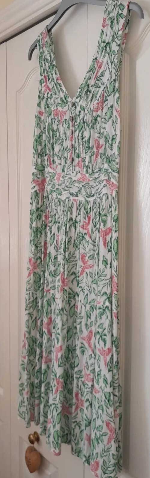 Ladies Cotton Traders Size 12 Sleeveless Summer Dress Excellent