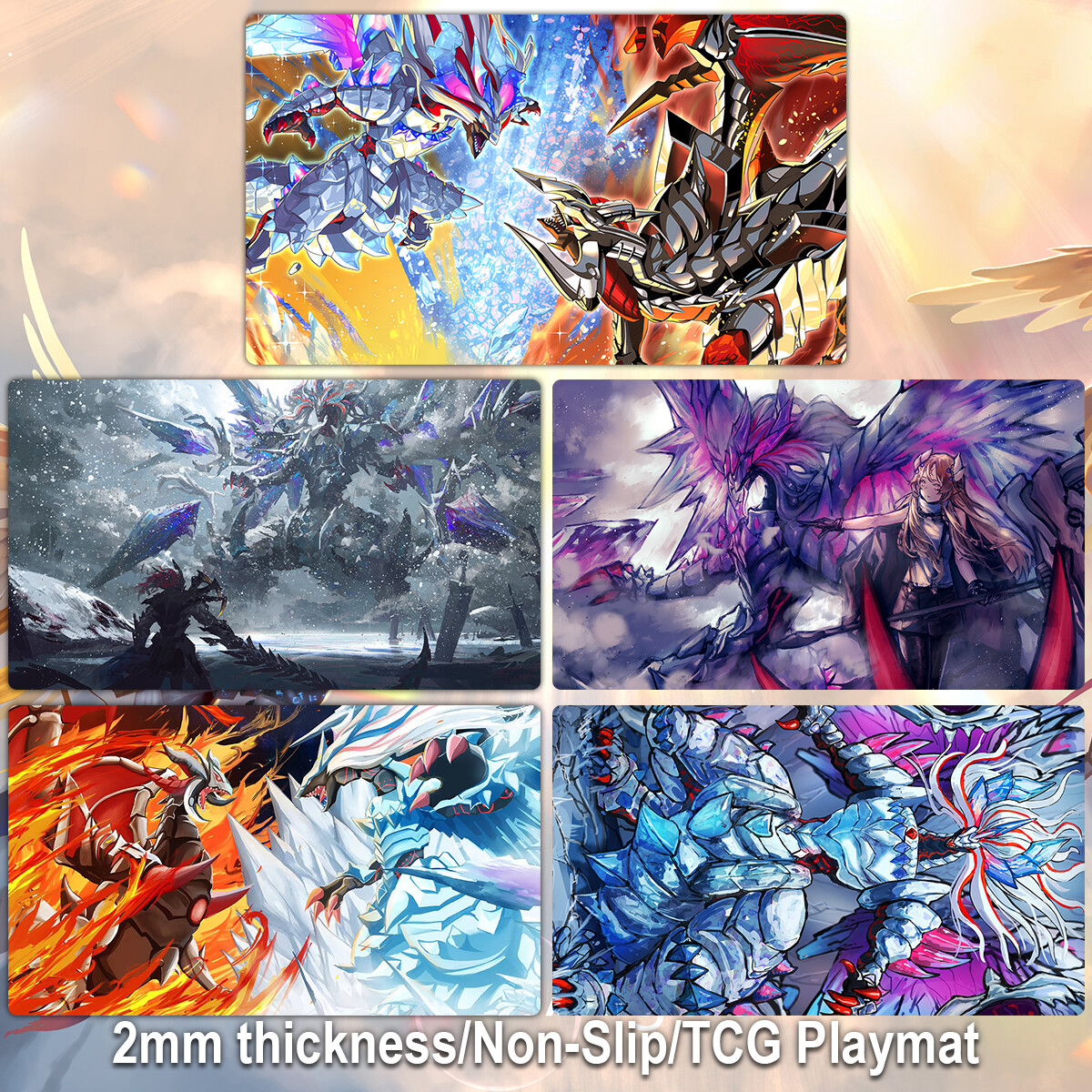 Yu-Gi-Oh! Playmat Mirrorjade the Iceblade Dragon TCG Mat Trading