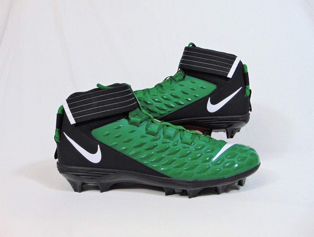 Nike Force Savage Pro 2 Green & Black Football Cleats Sz 17 NEW