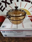 Vintage Pyrex Visions Corning Ware  1.5 QT Casserole Dish With Lid