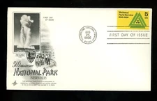 US FDC #1314 Artcraft M-3 1966 Yellowstone WY National Park Service 50th Anniv