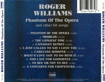 ROGER WILLIAMS (PIANO) - PHANTOM OF THE OPERA NEW CD