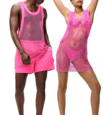 adidas Originals Triple Shock Pink Crystal Rhinestones Tank Top Beyonce IVY PARK