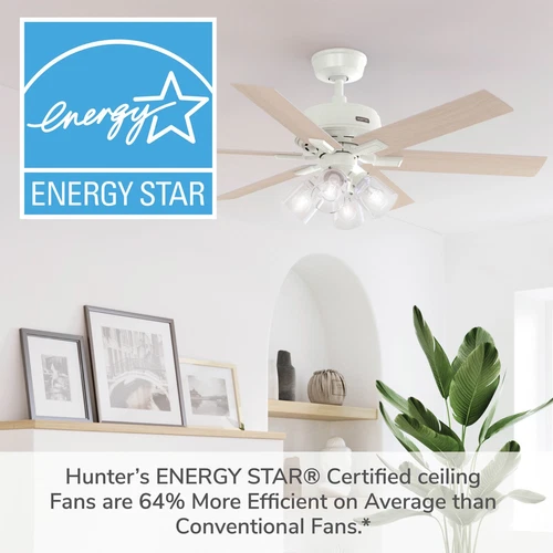 Hunter 52 inch Fonthill ENERGY STAR® HunterExpress Fresh White Ceiling Fan - Picture 7 of 19