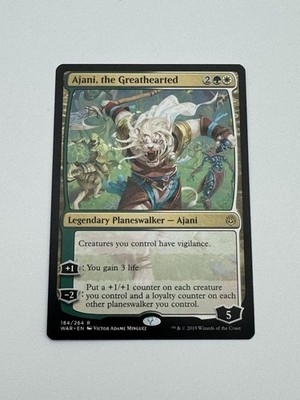 Ajani, the Greathearted - 184/264 - War of the Spark Magic the Gathering MTG NM | eBay Ajani, the Greathearted - 184/264 - War of the Spark Magic the Gathering MTG NM | eBay