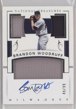 2018 Panini National Treasures 49/99 Brandon Woodruff #PCS-BW Auto 0ii1
