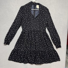Kate Spade Black  White Scatter Dot Print Dress With Bow Size 8