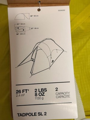 The North Face Tadpole SL2 Tent Super Light Backpacking 3 Season 2