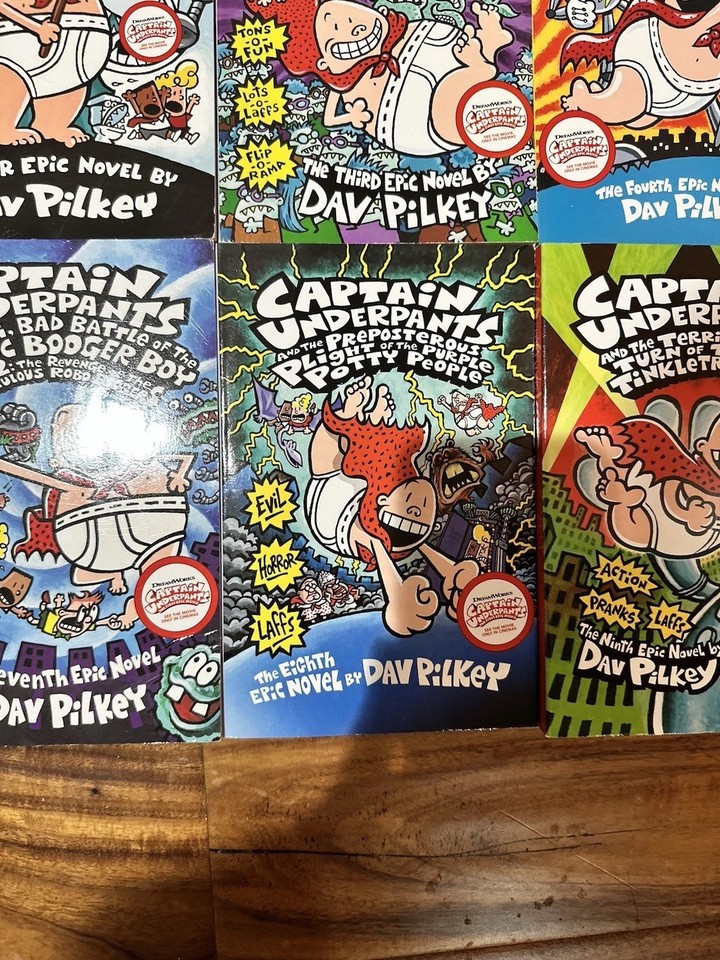 Captain Underpants 10 Book Bundle – Great Deal! Series by Dav Pilkey | eBay