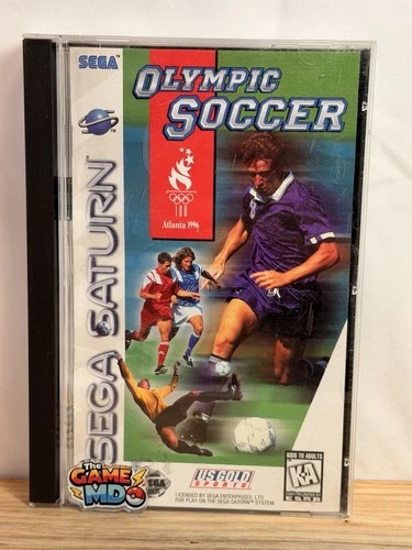 Olympic Soccer (Sega Saturn, 1996) Complete with Game & Manual Authentic