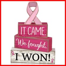4-Piece Breast Cancer Awareness Table Decor - Inspiring Pink Ribbon Centerpieces