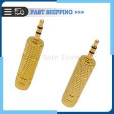 Stereo Headphone Audio Adapters 2 pcs 6.35mm 1/4" Female to 3.5mm 1/8" Male Jack