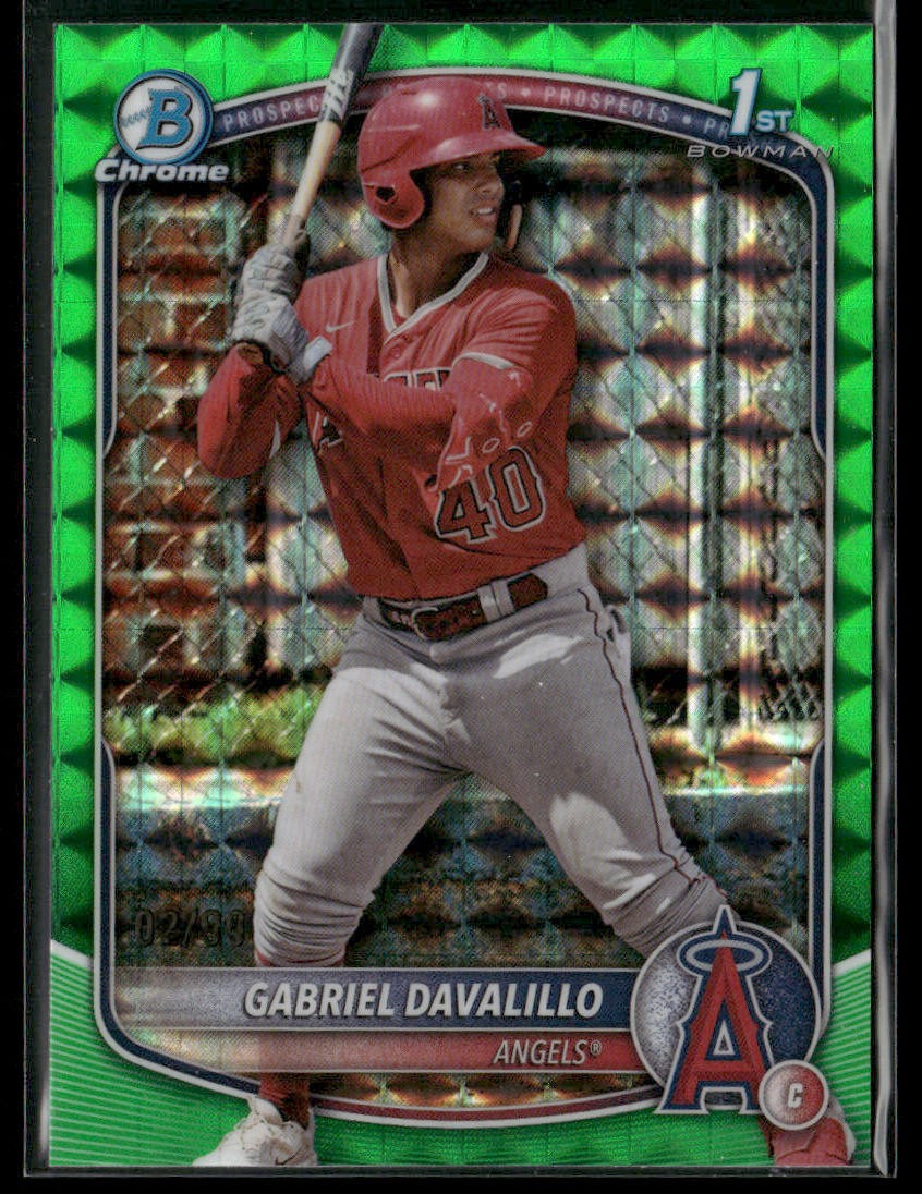 2025 Bowman Chrome Gabriel Davalillo #BCP-178 Green Geometric 1st Bowman 02/99