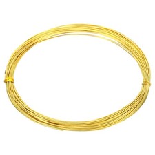 PATIKIL Half Hard Brass Wire, 1Pcs 23Gauge/0.6mm Diameter 23Gauge/0.6mm, Gold