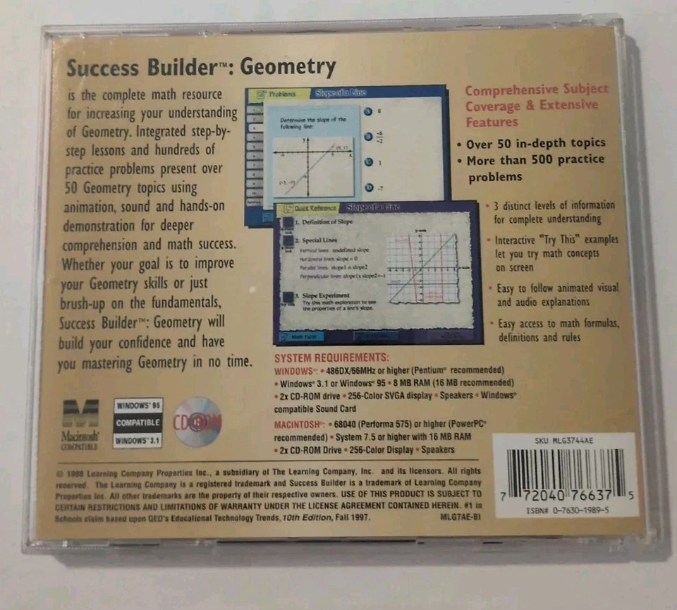 Success Builder PC The Learning Company Algebra 1 PC CD ROM B21 - Image 2 of 2