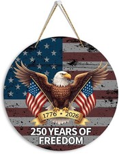 250th Anniversary Wreath for  Front Door 4th Of July Door Hanger With American E