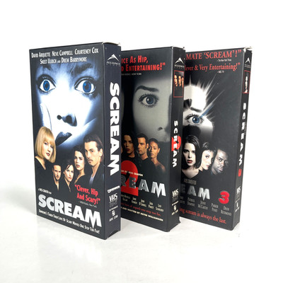 Scream 1, 2 & 3 VHS Lot - Wes Craven Horror Trilogy