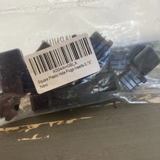 16pk - 0.75" Square Plastic Hole Plugs Inserts Black End Caps