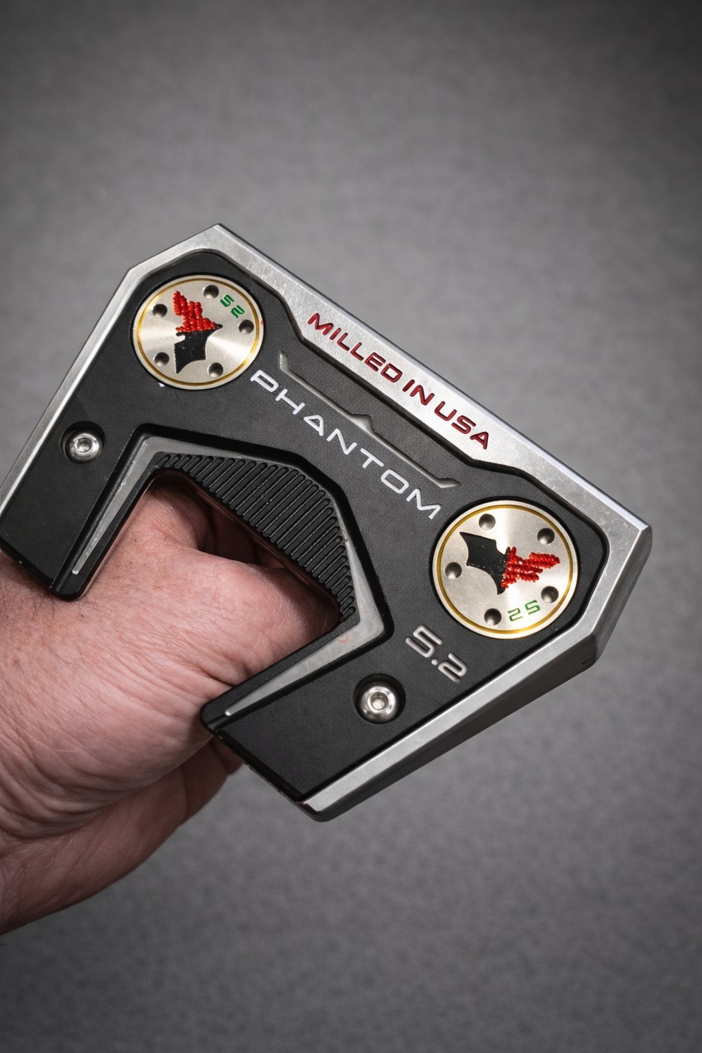 Scotty Cameron Phantom 5.2 | Custom Red Fill + Batman 25g Weights | Flatso