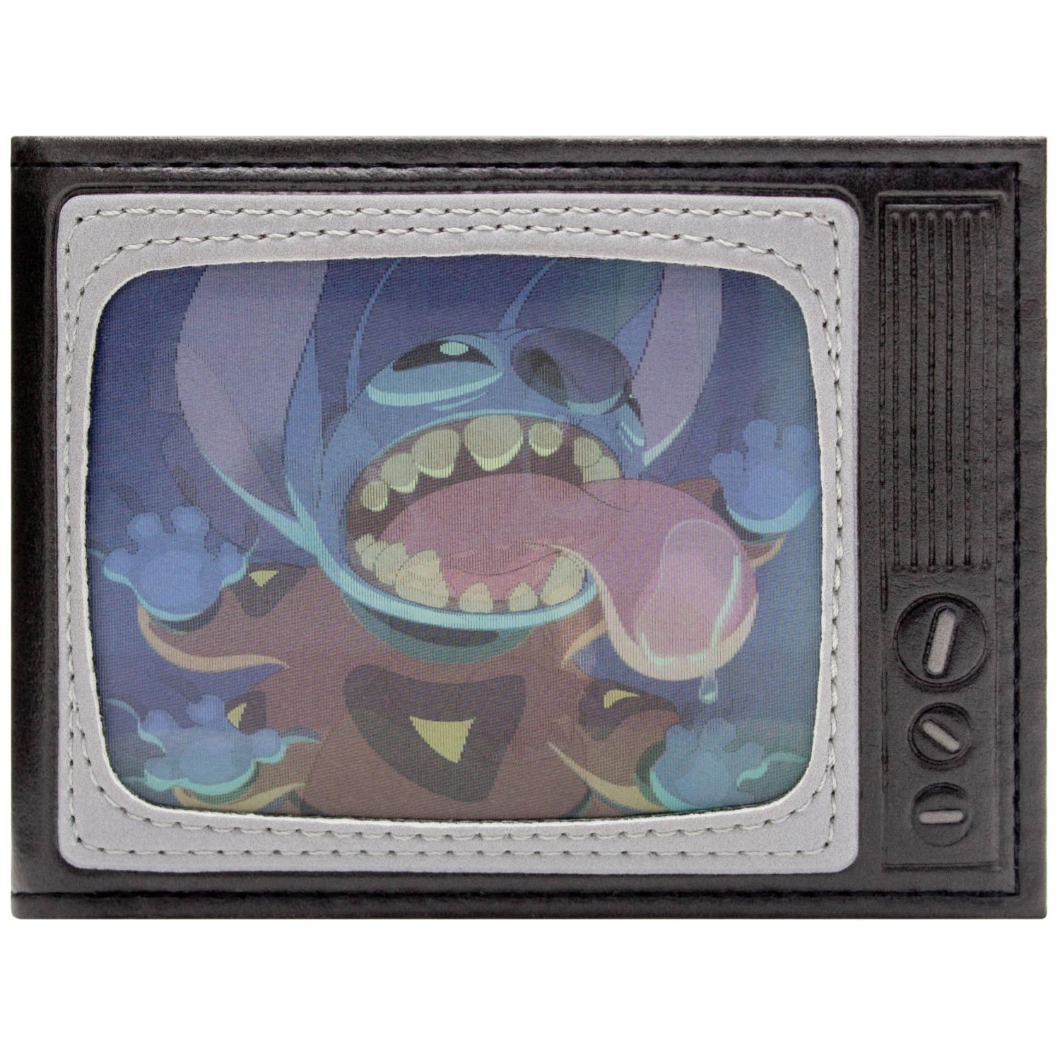 Lilo & Stitch Alien Hawaiian Costume TV Channel Black Bi-Fold ID Card Wallet